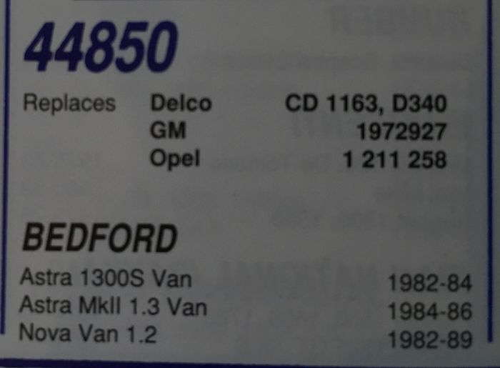 Opel / Vauxhall Distributor cap 44850
