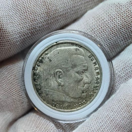 2 Reichsmark 1938 B Vienna WW2 Silver Coin third Reich