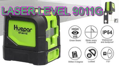 2 Lines Tape Measure Measurer Laser Level Self Levelling ( 4 degrees) Green Red Beam Laser Horizontal & Vertical Cross-Line with Magnetic Base