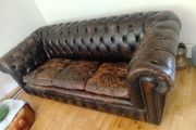 antique chesterfield in rare cigar brown
