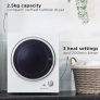 Russell Hobbs RH3VTD800 White 2.5kg Compact Mini Vented Tumble Dryer, Portable, Freestanding Table top Dryer with 3 Heat Settings Image 5