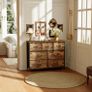Chest of Drawers for Bedroom with 7 Drawers, Fabric Storage Drawer, Tall Brown Hallway Storage Unit Image 4