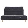 Bed Frame Dark Grey Fabric 135x190 cm Image 3