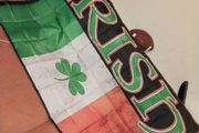 Ireland world cup Flags World cup Irish tricolour flag with shamrock amd writen