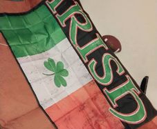 Ireland world cup Flags World cup Irish tricolour flag with shamrock amd writen