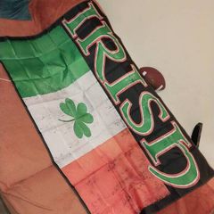 Ireland world cup Flags World cup Irish tricolour flag with shamrock amd writen