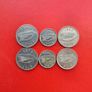 6 Irish coins 4 X5p and 2 X 10p Image 2