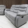 Roma Plus Light Grey Wireless Charging Recliner Sofa Image 2