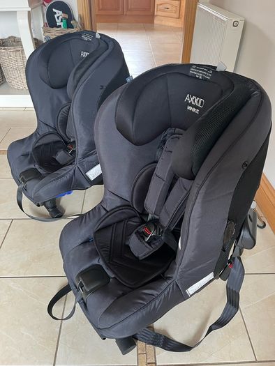 Axkid Minikid extended rear facing car seats x2