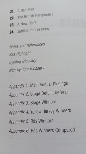 The Ras Ireland Cycling Race Book