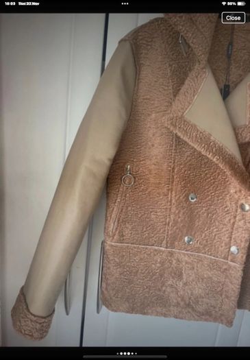 jacket  Bnwt size small baloot brand biker style tan jacket