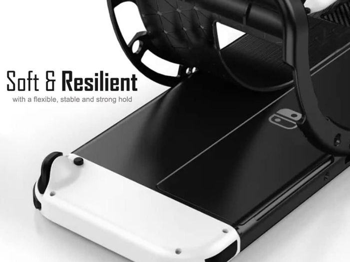 Ergo Grip Case for Nintendo Switch OLED, Soft Protective TPU Silicone Back Cover