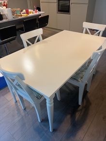 Kitchen Dining Table and 4 Chairs - Extendable Table