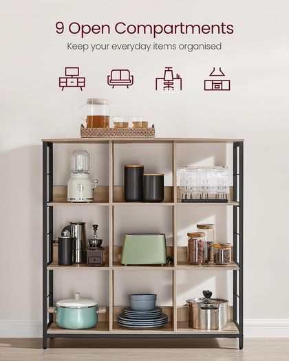New 3 Tier Ladder Shelf Bookcase (Camel Brown) FREE P&P