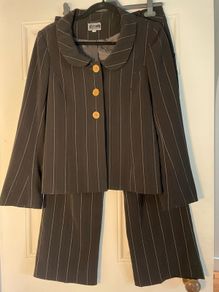 Pinstripe trouser suit
