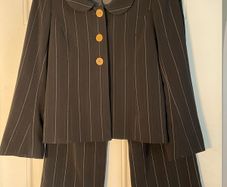 Pinstripe trouser suit