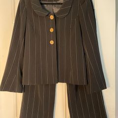 Pinstripe trouser suit