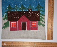 Snow Scene Fabric Wall Hanging Decoration (Finland)