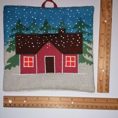 Snow Scene Fabric Wall Hanging Decoration (Finland)