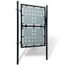 Black Single Door Fence Gate 100 x 225 cm Image 2