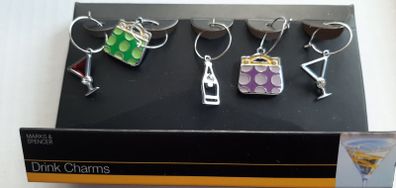 New in box marks & Spencer 5 drinks charms