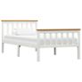 Bed Frame with 2 Drawers White Solid Pine Wood 100x200 cm Image 2