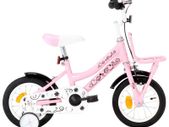 Kids Bike with Front Carrier 12 inch White and Pink