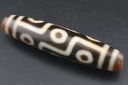 Antique Himalayan 9 Eyes Agate Dzi Bead Amulet