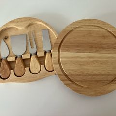 Bamboo Cheese Board & Knives