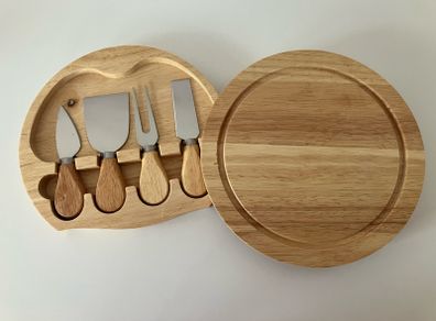 Bamboo Cheese Board & Knives