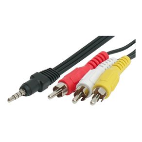 New 3.5 mm Male Jack to 3 x Male RCA Cinch Phono Cable Audio Video Adapter #76