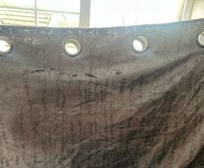 grey curtains
