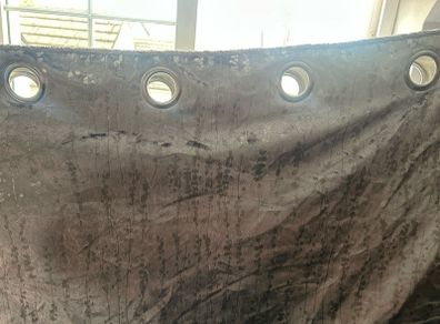 grey curtains