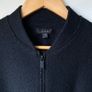 COS 100% Boiled Wool Cocoon Zip Jacket Coat - Black Image 4