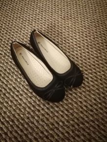 Black Sweade wedge woman's shoes