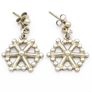 Sterling Silver Bead Design Drop Earrings Image 2