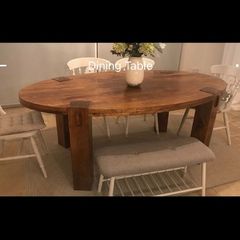Oval dining Table solid wood