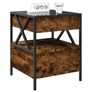 Bedside Table with Infinity LED Smoked Oak Image 5