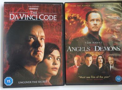 The Da Vinci Code [2006] & Angels & Demons [2009] Tom Hanks [Movie DVD]