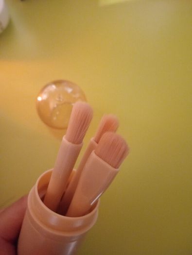 Portable makeup brush