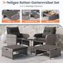 5-Piece Rattan Garden Furniture Set Weatherproof Image 5