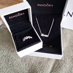 Pandora Necklace and Ring