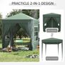 2x2m Popup Gazebo Marquee Party Tent Pavilion Green with 4 Sides Image 2
