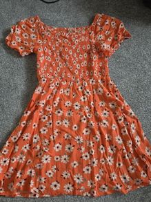 girls orange/coral dress