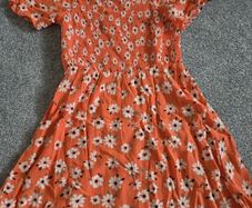 girls orange/coral dress