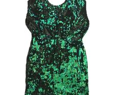 Blue & green mermaid sequin dress size UK 12