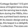 Aynsley Teapot Cottage Garden  (Swirl Shape 1&1/2 pint) Image 3