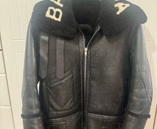 Balenciaga shearling bomber jacket