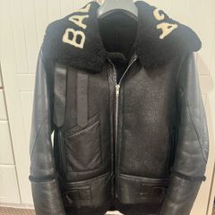 Balenciaga shearling bomber jacket