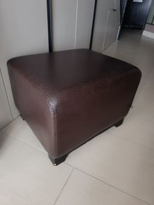 leather footstool